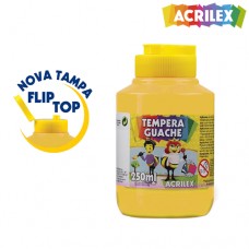 Tinta Tempera Guache 250ml c/3 Un Amarelo Limão 20230504 Acrilex